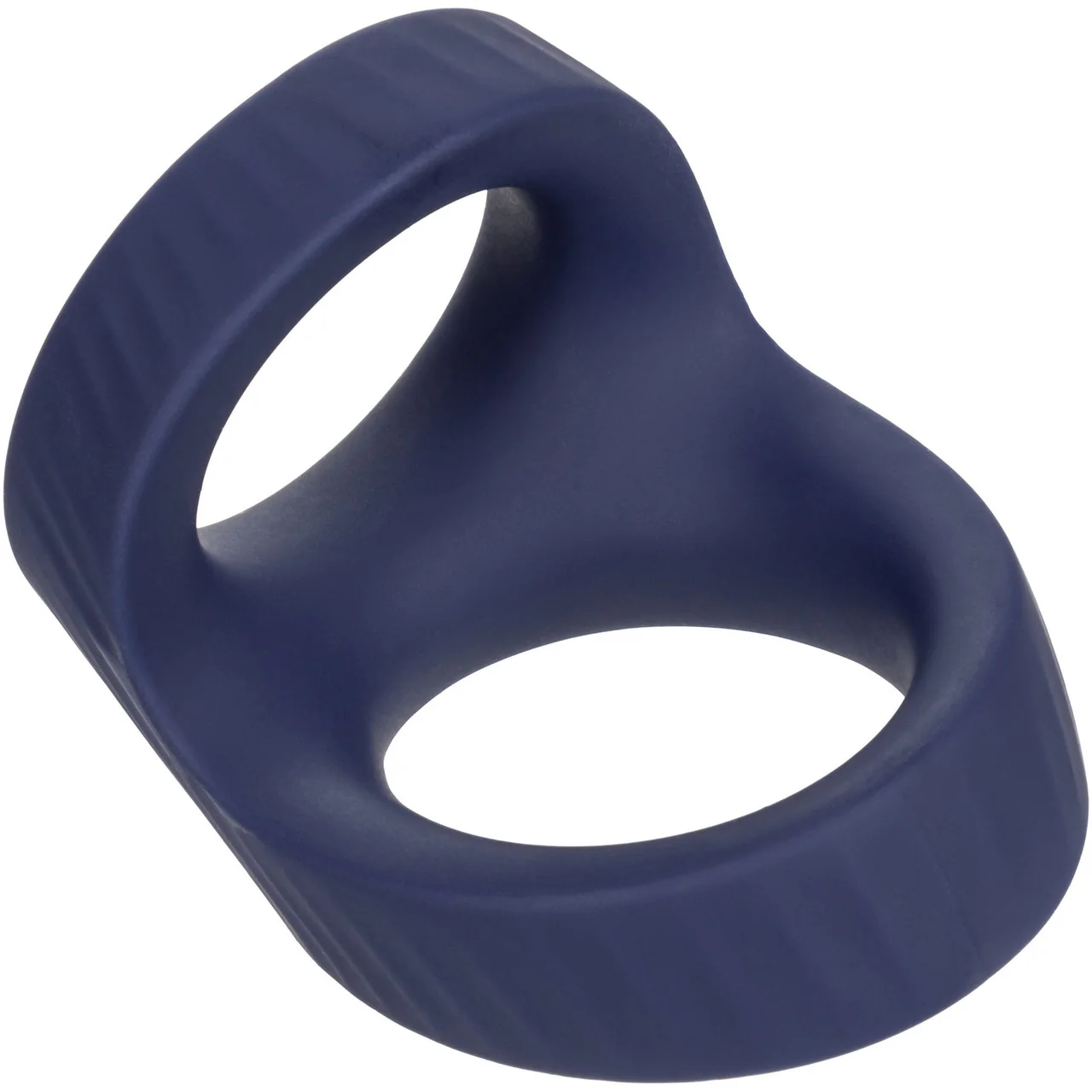 Viceroy Max Dual Ring Ultra-Soft Silicone Cock Ring By CalExotics - Blue - Image 9