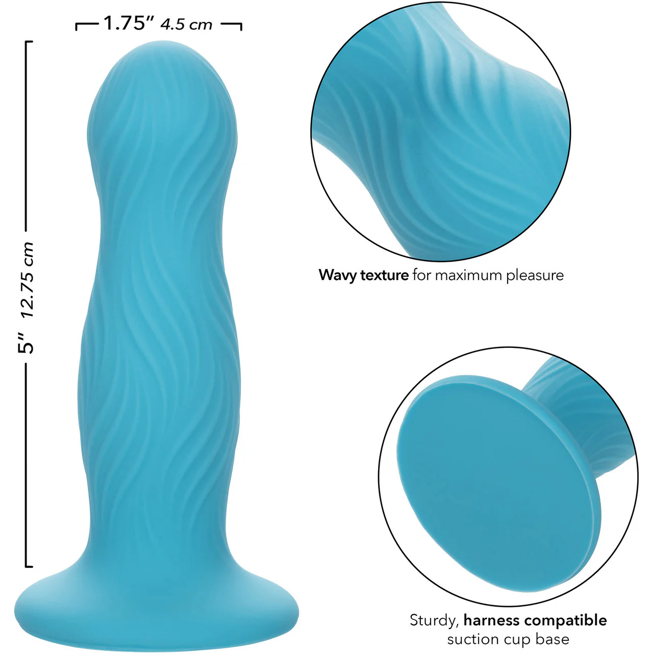 Wave Rider Swell 5" Silicone Suction Cup Dildo By CalExotics - Image 7
