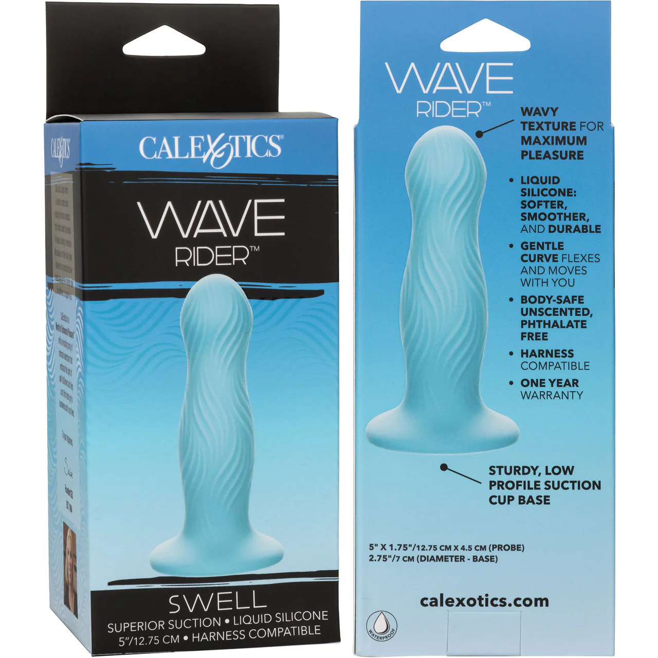 Wave Rider Swell 5" Silicone Suction Cup Dildo By CalExotics - Image 9