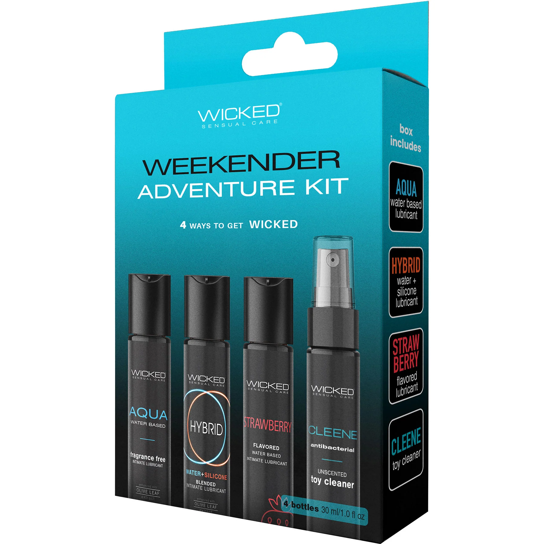 Wicked Sensual Weekender Adventure Lube Variety Kit With Four Formulas - Image 2