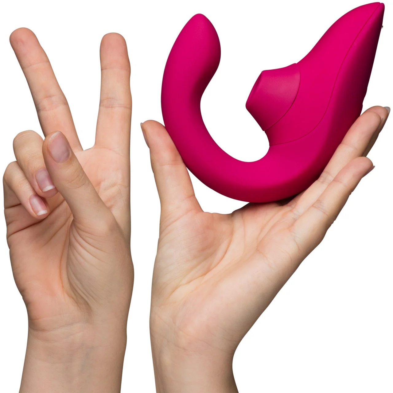Womanizer Blend Dual Stimulation Vibrator Featuring Pleasure Air Technology - Vibrant Pink - Image 12