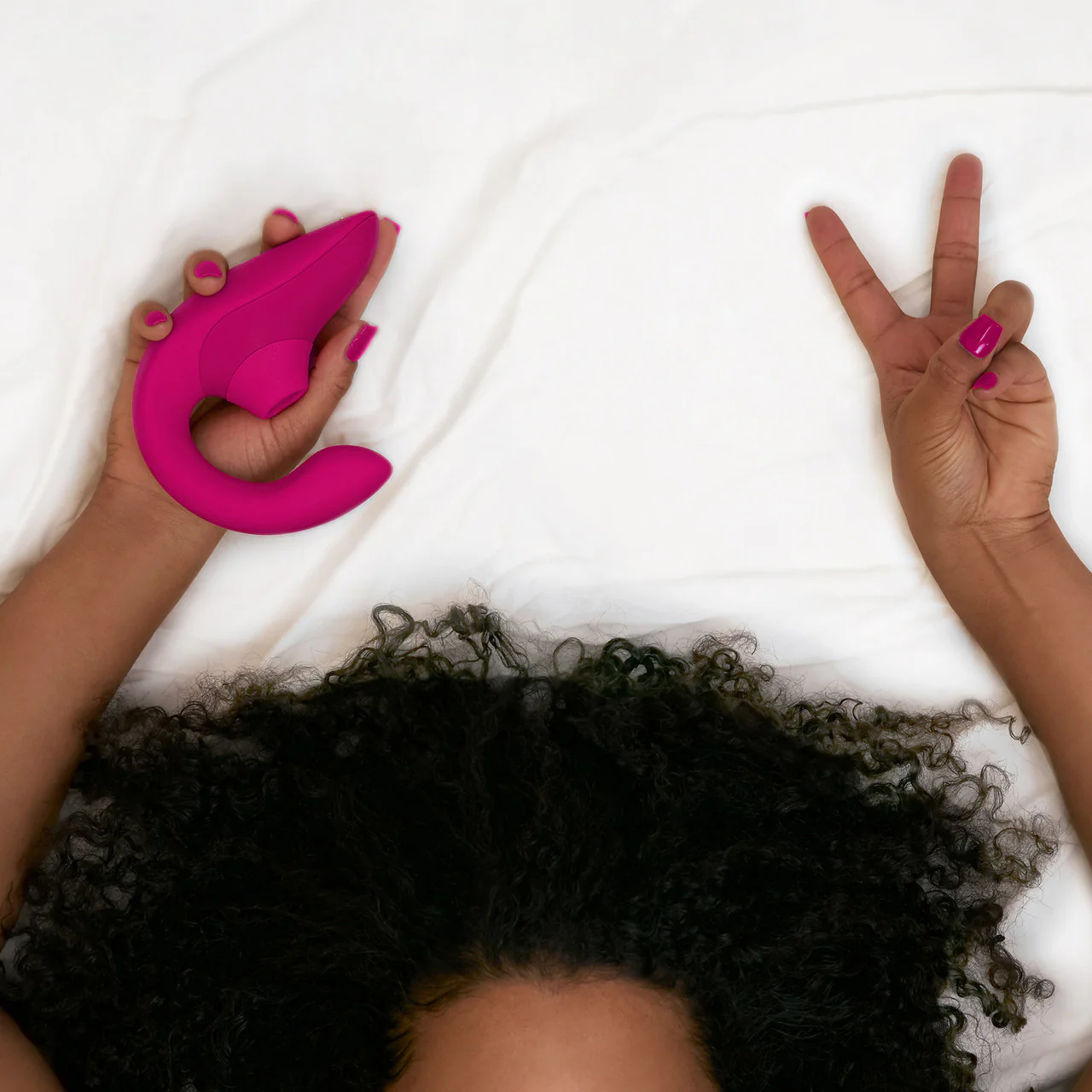 Womanizer Blend Dual Stimulation Vibrator Featuring Pleasure Air Technology - Vibrant Pink - Image 16