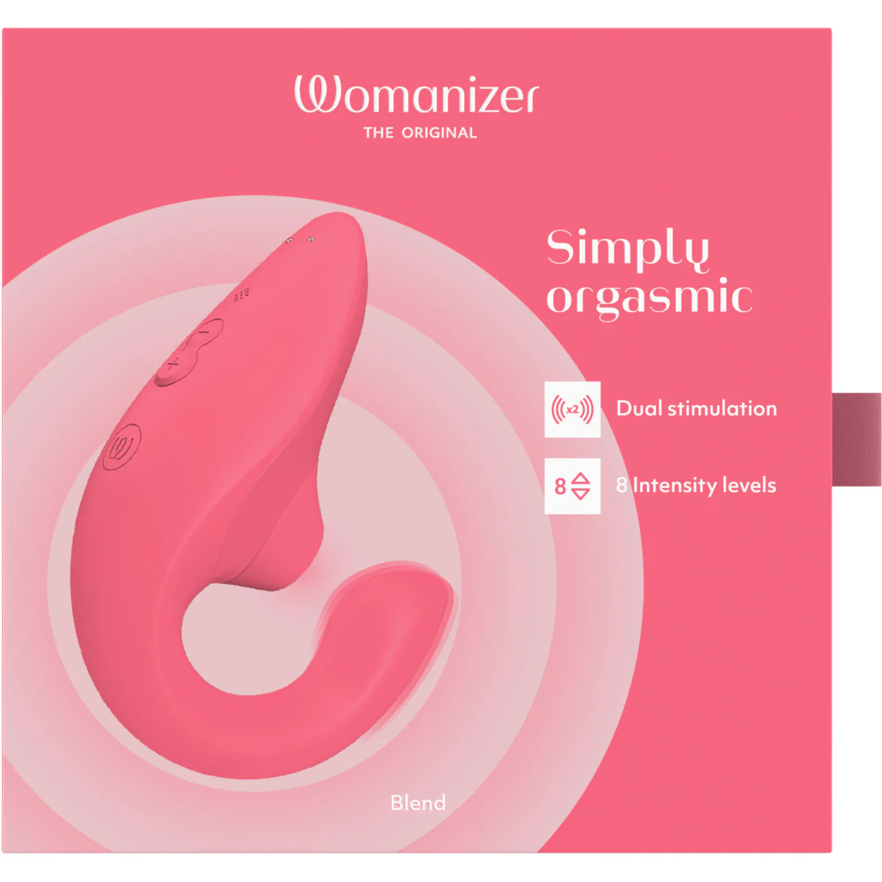 Womanizer Blend Dual Stimulation Vibrator Featuring Pleasure Air Technology - Vibrant Rose - Image 23