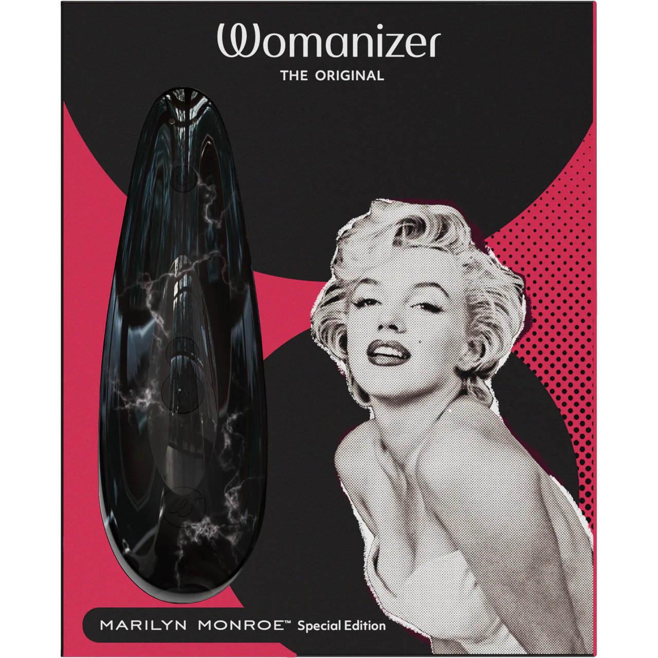 Womanizer Marilyn Monroe Special Edition Pleasure Air Clitoral Stimulator - Black Marble - Image 2