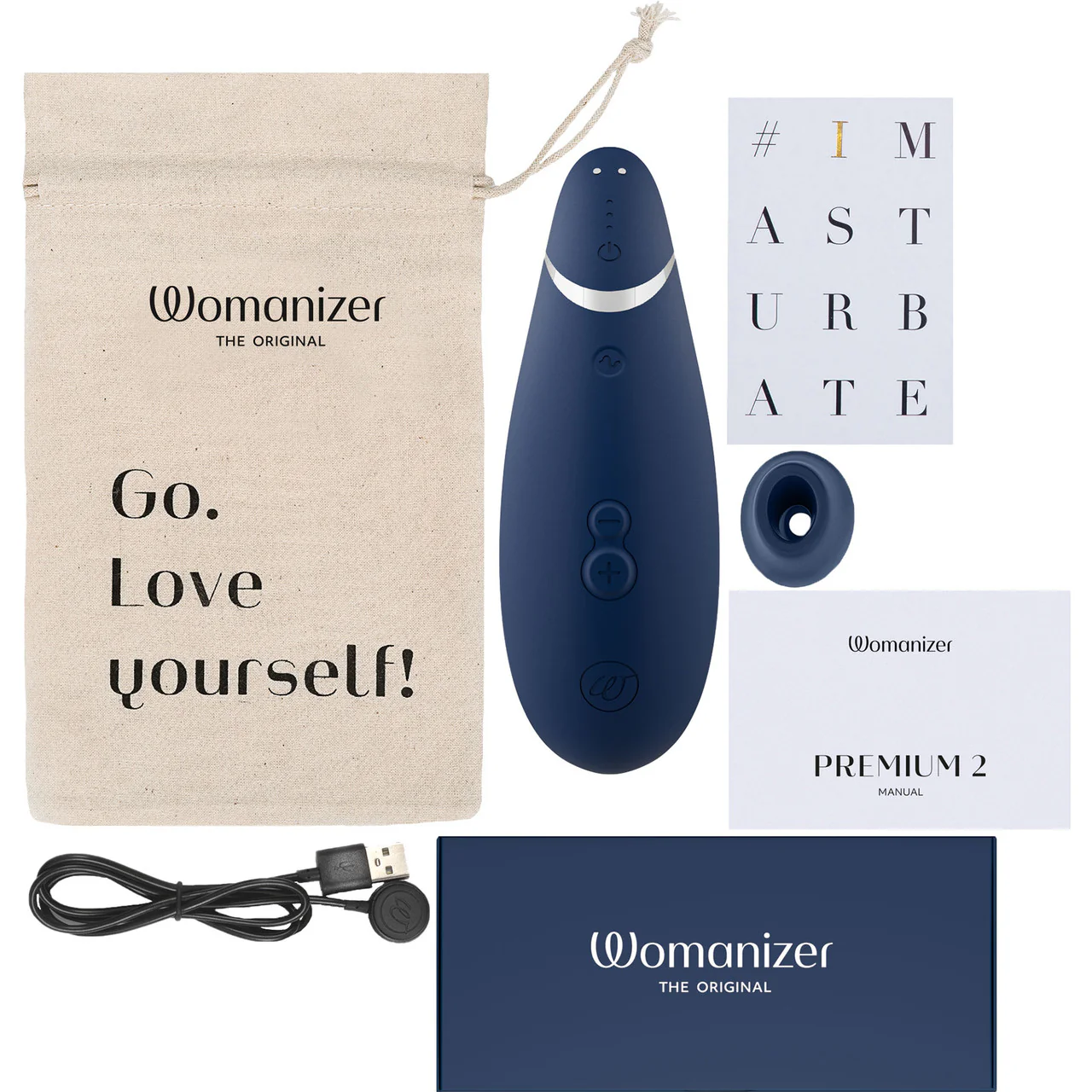 Womanizer Premium 2 Pleasure Air Clitoral Stimulator - Blueberry - Image 10