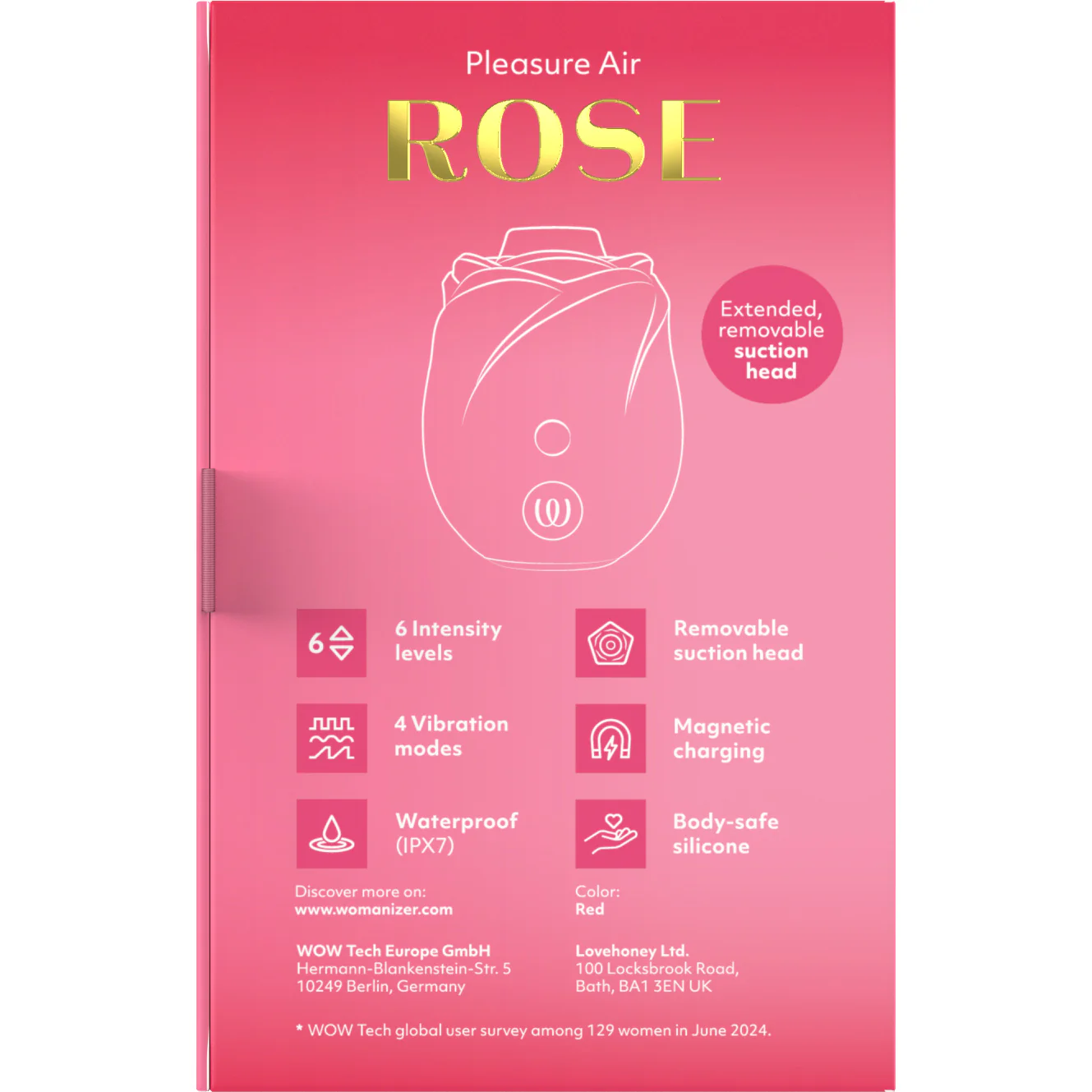 Womanizer Rose Pleasure Air Clitoral Stimulator - Image 16