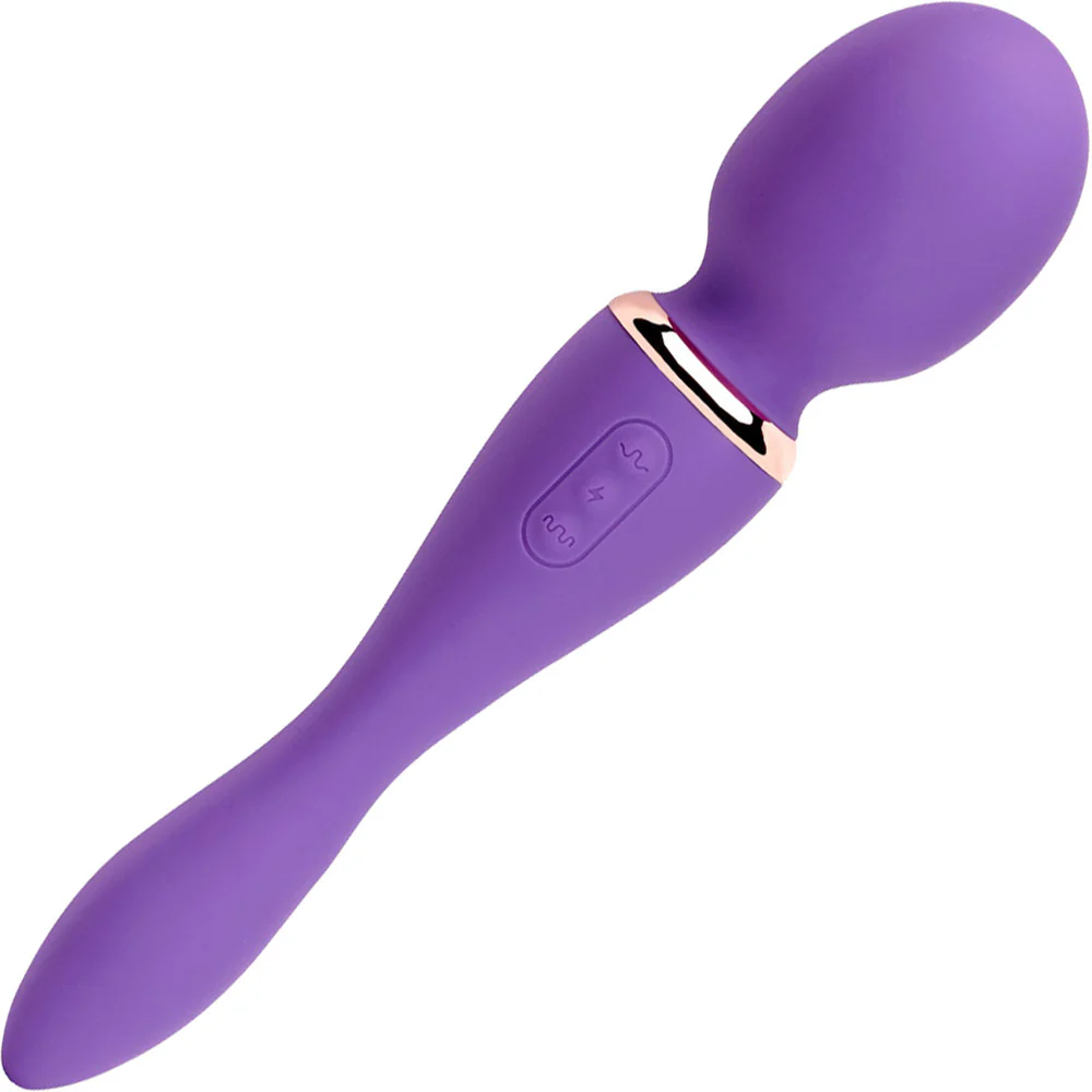 XLR8 Alluvion Silicone Rechargeable Double Ended Wand Massager By Nu Sensuelle - Purple - Image 3