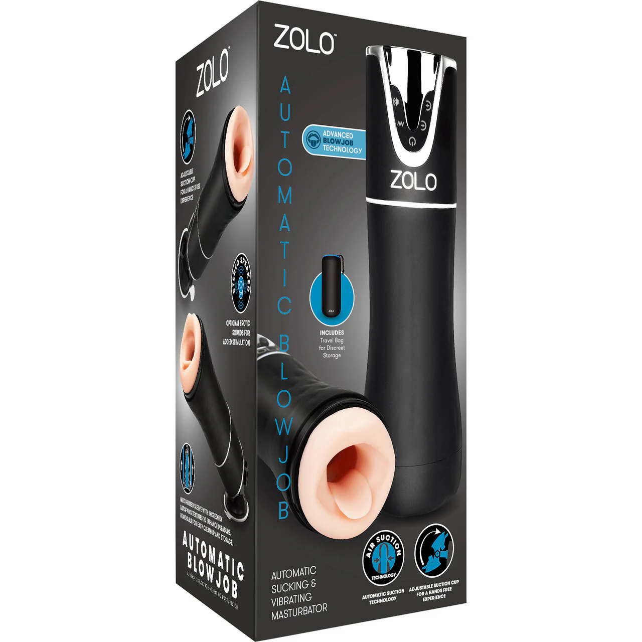 ZOLO Automatic Blowjob Rechargeable Vibrating Penis Masturbator - Image 2
